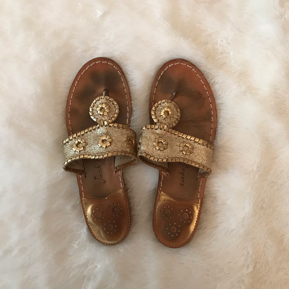 Gold Glitter Jack Rogers
